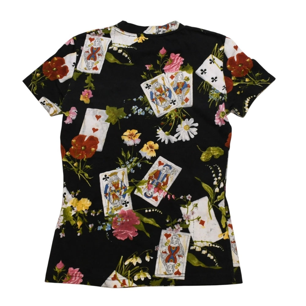 Christian Dior Christian Dior Short Sleeve T-Shirt 2A12155020 Size 36 Botanical Playing Cards All Over Pattern Vintage Good Condition Used 4a002872