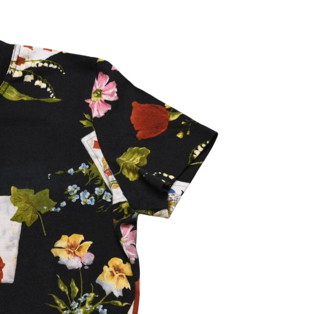 Christian Dior クリスチャンディオール 半袖Tシャツ 2A12155020 サイズ36 ボタニカル トランプ 総柄 ヴィンテージ 美品 中古 4a002872
