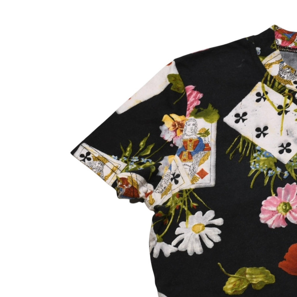 Christian Dior クリスチャンディオール 半袖Tシャツ 2A12155020 サイズ36 ボタニカル トランプ 総柄 ヴィンテージ 美品 中古 4a002872