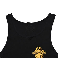 画像をギャラリービューアに読み込む, CHROME HEARTS クロムハーツ タンクトップ ノースリーブ サイズL ヴァインダガー オールドイングリッシュロゴ ブラック 美品 中古 4a002558