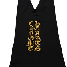 画像をギャラリービューアに読み込む, CHROME HEARTS クロムハーツ タンクトップ ノースリーブ サイズL ヴァインダガー オールドイングリッシュロゴ ブラック 美品 中古 4a002558