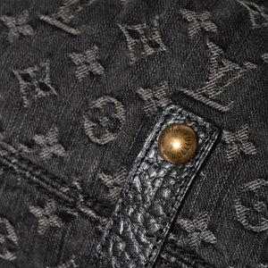 LOUIS VUITTON ルイヴィトン ネオカヴィ MM ハンドバッグ M95351 モノグラム デニム ブラック 2WAY ゴールド金具 美品 中古 4a002877
