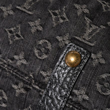 画像をギャラリービューアに読み込む, LOUIS VUITTON ルイヴィトン ネオカヴィ MM ハンドバッグ M95351 モノグラム デニム ブラック 2WAY ゴールド金具 美品 中古 4a002877