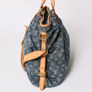 極美品 LOUIS VUITTON ルイヴィトン ハンドバッグ ネオカヴィGM M95350 モノグラムデニム ゴールド金具 中古 4a003035
