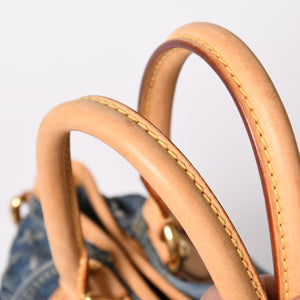 極美品 LOUIS VUITTON ルイヴィトン ハンドバッグ ネオカヴィGM M95350 モノグラムデニム ゴールド金具 中古 4a003035