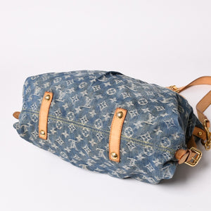 極美品 LOUIS VUITTON ルイヴィトン ハンドバッグ ネオカヴィGM M95350 モノグラムデニム ゴールド金具 中古 4a003035