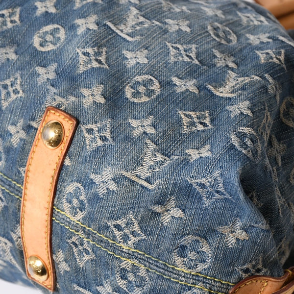 極美品 LOUIS VUITTON ルイヴィトン ハンドバッグ ネオカヴィGM M95350 モノグラムデニム ゴールド金具 中古 4a003035