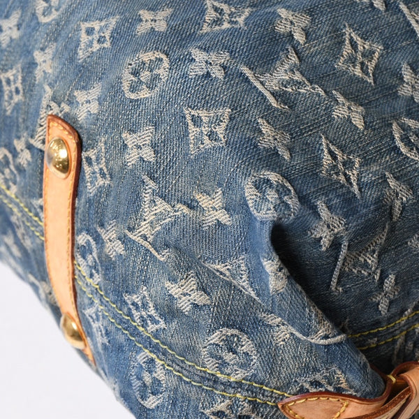 極美品 LOUIS VUITTON ルイヴィトン ハンドバッグ ネオカヴィGM M95350 モノグラムデニム ゴールド金具 中古 4a003035