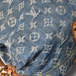 極美品 LOUIS VUITTON ルイヴィトン ハンドバッグ ネオカヴィGM M95350 モノグラムデニム ゴールド金具 中古 4a003035