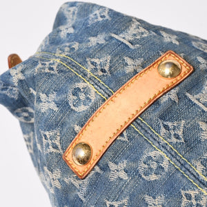 極美品 LOUIS VUITTON ルイヴィトン ハンドバッグ ネオカヴィGM M95350 モノグラムデニム ゴールド金具 中古 4a003035