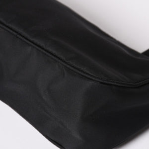PRADA プラダ ナイロン アクセサリーポーチ ミニバッグ Re-Nylon トライアングルロゴ ブラック シルバー金具 美品 中古 4a003020