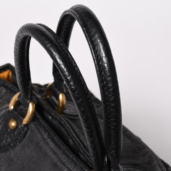 LOUIS VUITTON ルイヴィトン ネオカヴィ MM ハンドバッグ M95351 モノグラム デニム ブラック 2WAY ゴールド金具 美品 中古 4a002877
