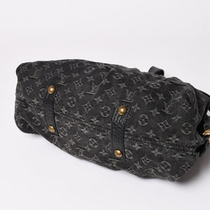 LOUIS VUITTON ルイヴィトン ネオカヴィ MM ハンドバッグ M95351 モノグラム デニム ブラック 2WAY ゴールド金具 美品 中古 4a002877