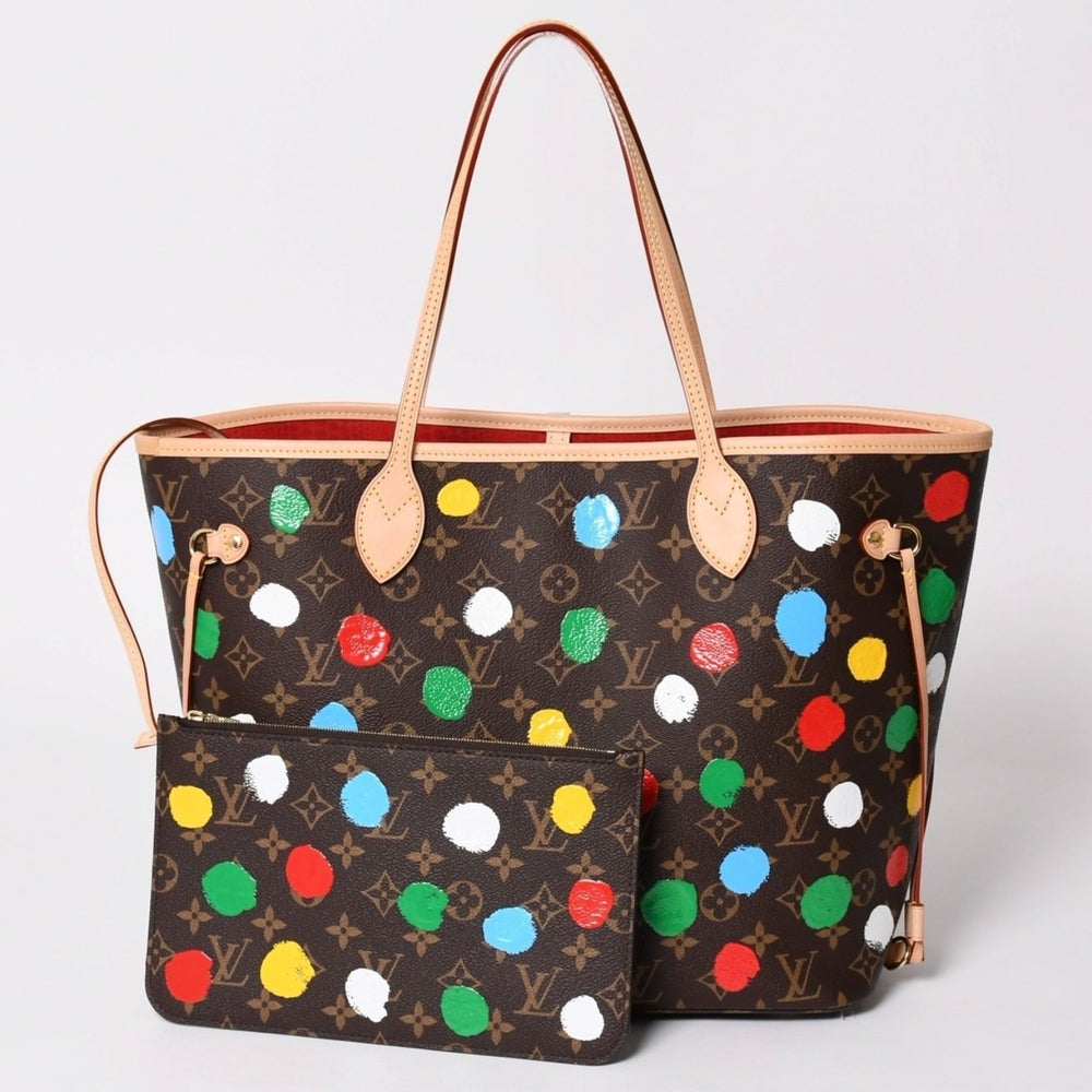 Like new LOUIS VUITTON LV×YK Neverfull MM M46381 Yayoi Kusama Monogram Brown Used 4a002836