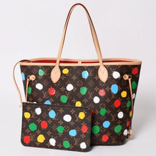 画像をギャラリービューアに読み込む, 新品同様 LOUIS VUITTON ルイヴィトン LV×YK ネヴァーフルＭＭ M46381 草間彌生 モノグラム ブラウン 中古 4a002836