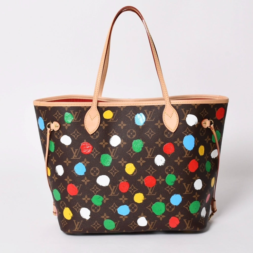 Like new LOUIS VUITTON LV×YK Neverfull MM M46381 Yayoi Kusama Monogram Brown Used 4a002836
