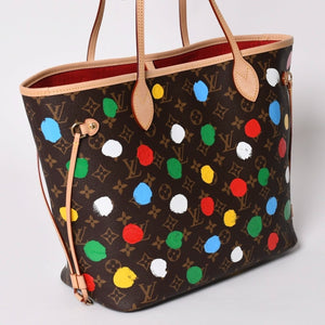新品同様 LOUIS VUITTON ルイヴィトン LV×YK ネヴァーフルＭＭ M46381 草間彌生 モノグラム ブラウン 中古 4a002836