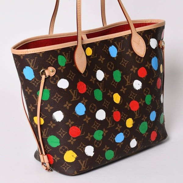 新品同様 LOUIS VUITTON ルイヴィトン LV×YK ネヴァーフルＭＭ M46381 草間彌生 モノグラム ブラウン 中古 4a002836