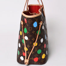 画像をギャラリービューアに読み込む, 新品同様 LOUIS VUITTON ルイヴィトン LV×YK ネヴァーフルＭＭ M46381 草間彌生 モノグラム ブラウン 中古 4a002836