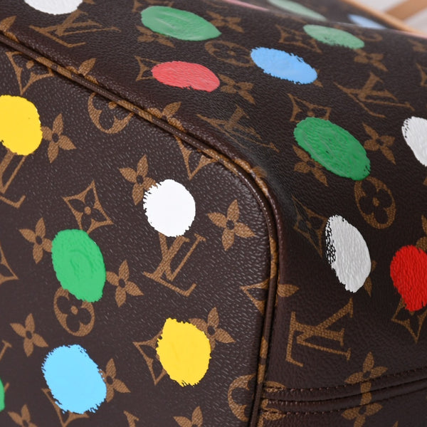 新品同様 LOUIS VUITTON ルイヴィトン LV×YK ネヴァーフルＭＭ M46381 草間彌生 モノグラム ブラウン 中古 4a002836