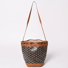 画像をギャラリービューアに読み込む, 新品未使用 GOYARD ゴヤール プティフロ バケット バッグ ブラウン ショルダーバッグ コーティングキャンバス カーフスキン 中古 4a002823