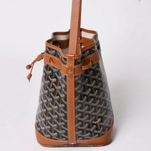 画像をギャラリービューアに読み込む, 新品未使用 GOYARD ゴヤール プティフロ バケット バッグ ブラウン ショルダーバッグ コーティングキャンバス カーフスキン 中古 4a002823