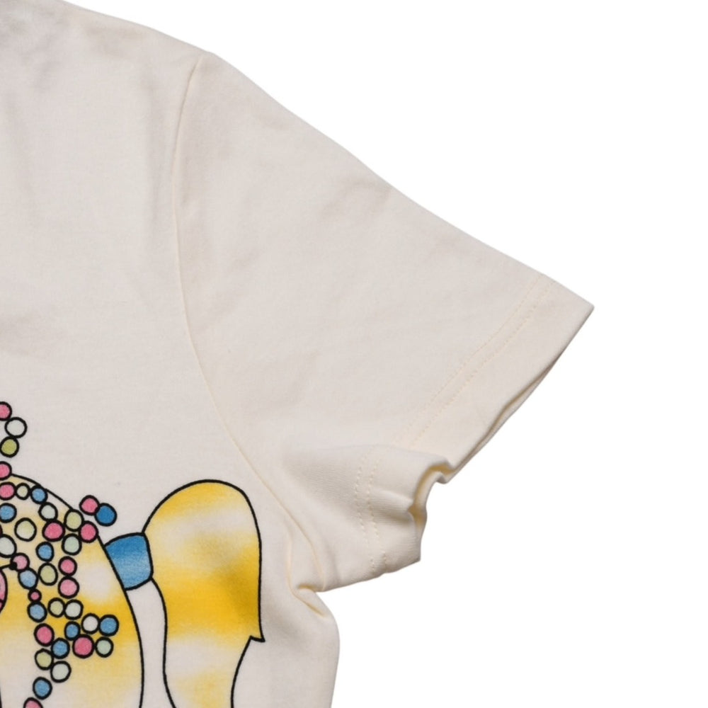 極美品 Christian Dior クリスチャンディオール ヴィンテージ リンガーTシャツ ガリアーノ期 Tシャツ ホワイト ブルー 平成レトロデザイン 5E16155204 中古 4a002896
