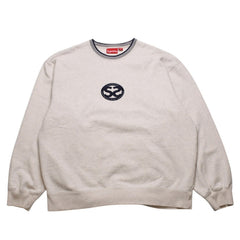 Supreme シュプリーム Double S Crewneck 2022SS ヘザーオートミール スウェット SW クルーネック リンガーネック XLサイズ 美品 中古 4a003062