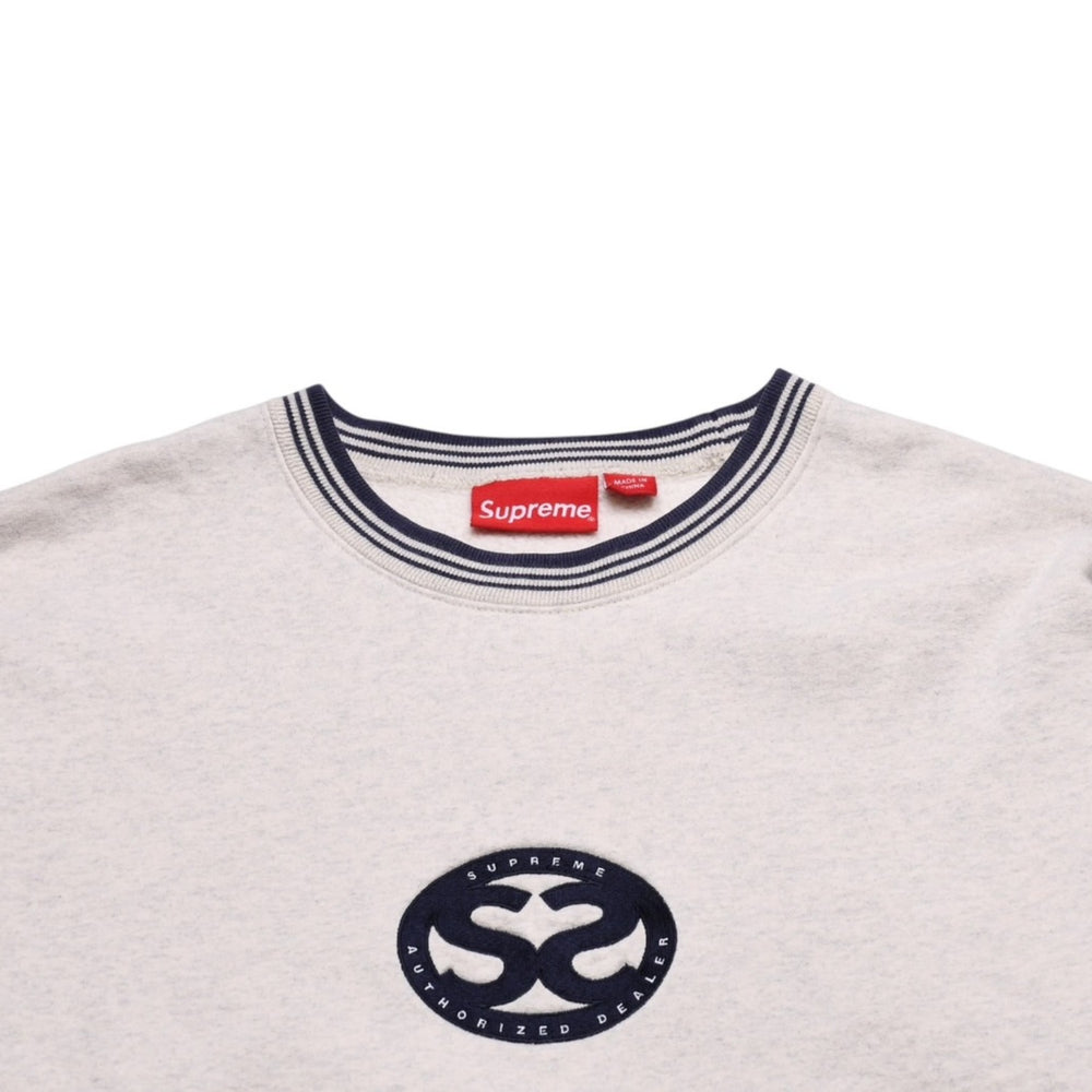 Supreme Double S Crewneck 2022SS Heather Oatmeal Sweat SW Crew Neck Ringer Neck XL Size Good Condition Used 4a003062