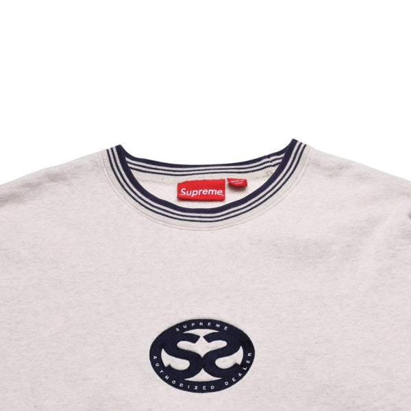 Supreme シュプリーム Double S Crewneck 2022SS ヘザーオートミール スウェット SW クルーネック リンガーネック XLサイズ 美品 中古 4a003062