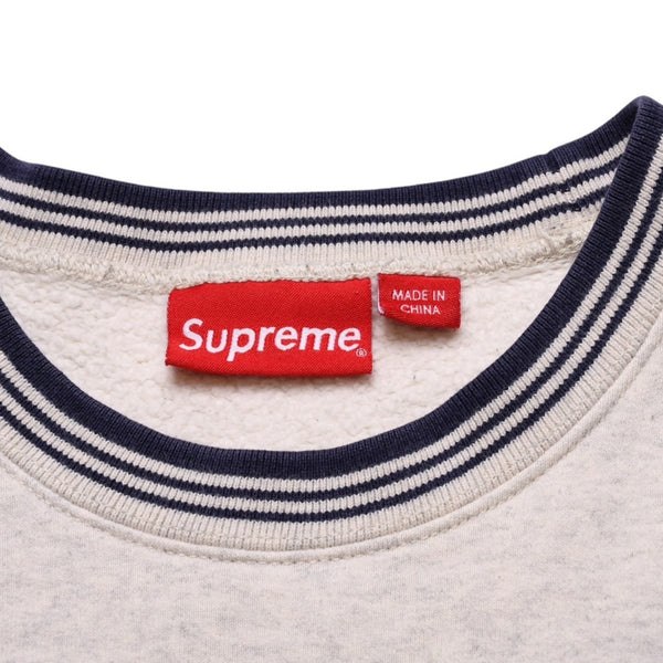 Supreme シュプリーム Double S Crewneck 2022SS ヘザーオートミール スウェット SW クルーネック リンガーネック XLサイズ 美品 中古 4a003062