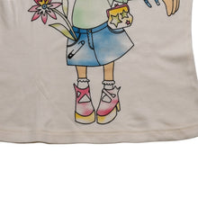 Load image into Gallery viewer, 極美品 Christian Dior クリスチャンディオール ヴィンテージ リンガーTシャツ ガリアーノ期 Tシャツ ホワイト ブルー 平成レトロデザイン 5E16155204 中古 4a002896