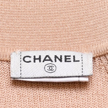 画像をギャラリービューアに読み込む, 極美品 CHANEL シャネル 長袖フリンジシャツ ココマーク シアー レーヨン スパンデックス サーモンピンク 中古 4a002636