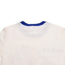 Load image into Gallery viewer, 極美品 Christian Dior クリスチャンディオール ヴィンテージ リンガーTシャツ ガリアーノ期 Tシャツ ホワイト ブルー 平成レトロデザイン 5E16155204 中古 4a002896