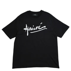 Very Good Condition AMIRI Short Sleeve T-shirt AMTOJR1020 Size XL Print Cotton Black Used 4a003416