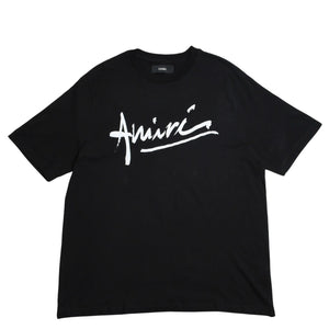 Very Good Condition AMIRI Short Sleeve T-shirt AMTOJR1020 Size XL Print Cotton Black Used 4a003416