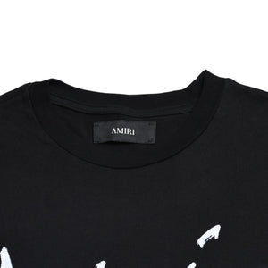 Very Good Condition AMIRI Short Sleeve T-shirt AMTOJR1020 Size XL Print Cotton Black Used 4a003416