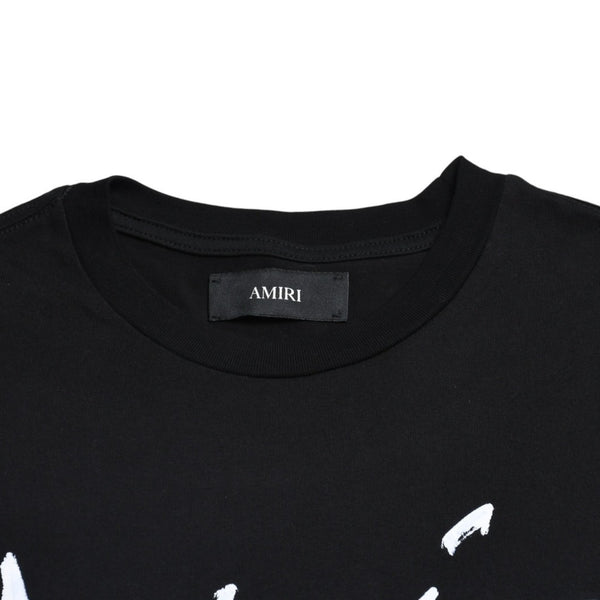Very Good Condition AMIRI Short Sleeve T-shirt AMTOJR1020 Size XL Print Cotton Black Used 4a003416