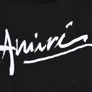 Very Good Condition AMIRI Short Sleeve T-shirt AMTOJR1020 Size XL Print Cotton Black Used 4a003416