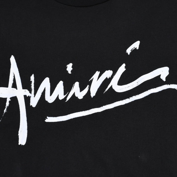 Very Good Condition AMIRI Short Sleeve T-shirt AMTOJR1020 Size XL Print Cotton Black Used 4a003416