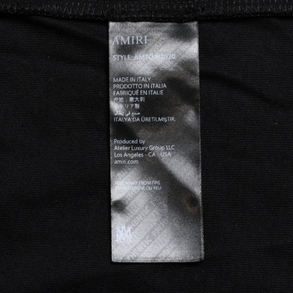 Very Good Condition AMIRI Short Sleeve T-shirt AMTOJR1020 Size XL Print Cotton Black Used 4a003416