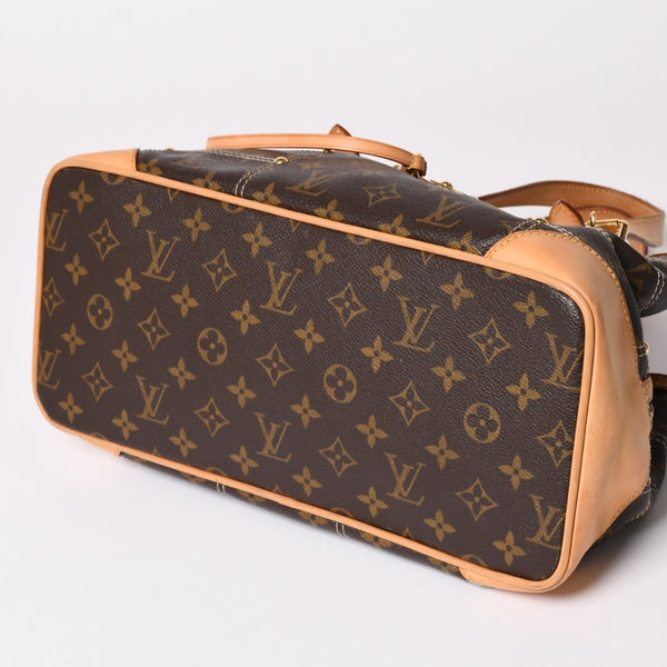 LOUIS VUITTON ルイヴィトン リヴェット ハンドバッグ M40140 モノグラム PVC レザー ブラウン ゴールド金具 中古 美品 中古 4a002907