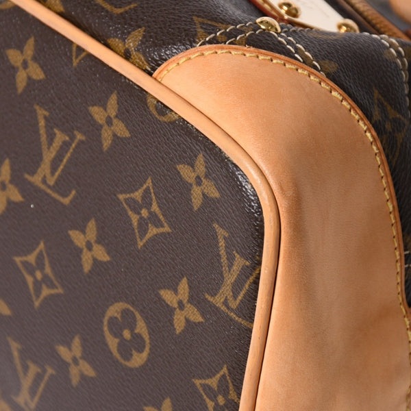 LOUIS VUITTON ルイヴィトン リヴェット ハンドバッグ M40140 モノグラム PVC レザー ブラウン ゴールド金具 中古 美品 中古 4a002907