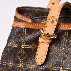 LOUIS VUITTON ルイヴィトン リヴェット ハンドバッグ M40140 モノグラム PVC レザー ブラウン ゴールド金具 中古 美品 中古 4a002907