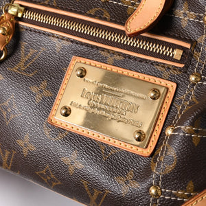 LOUIS VUITTON ルイヴィトン リヴェット ハンドバッグ M40140 モノグラム PVC レザー ブラウン ゴールド金具 中古 美品 中古 4a002907