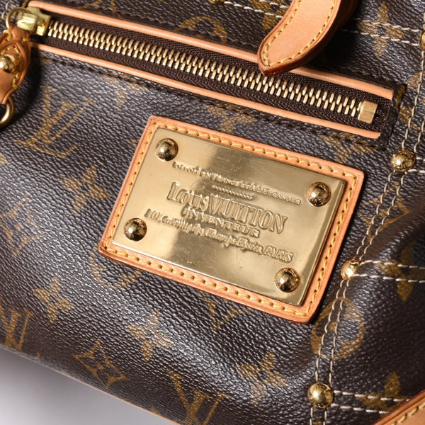 LOUIS VUITTON ルイヴィトン リヴェット ハンドバッグ M40140 モノグラム PVC レザー ブラウン ゴールド金具 中古 美品 中古 4a002907