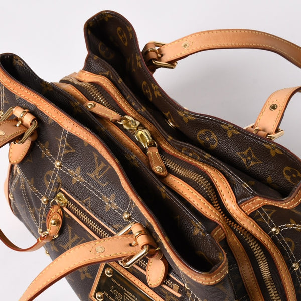 LOUIS VUITTON ルイヴィトン リヴェット ハンドバッグ M40140 モノグラム PVC レザー ブラウン ゴールド金具 中古 美品 中古 4a002907