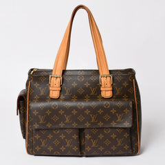 極美品 LOUIS VUITTON ルイヴィトン ミュルティプリ シテ ハンドバッグ M51162 モノグラム PVC レザー ゴールド金具 中古 4a003041
