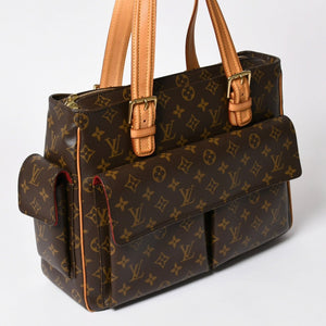 極美品 LOUIS VUITTON ルイヴィトン ミュルティプリ シテ ハンドバッグ M51162 モノグラム PVC レザー ゴールド金具 中古 4a003041