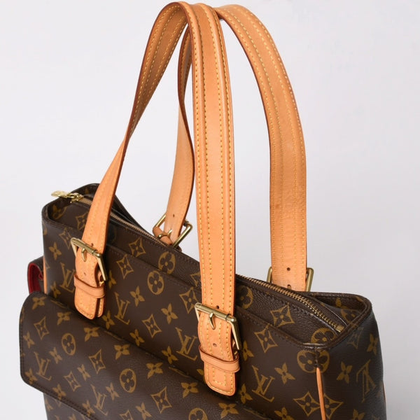極美品 LOUIS VUITTON ルイヴィトン ミュルティプリ シテ ハンドバッグ M51162 モノグラム PVC レザー ゴールド金具 中古 4a003041